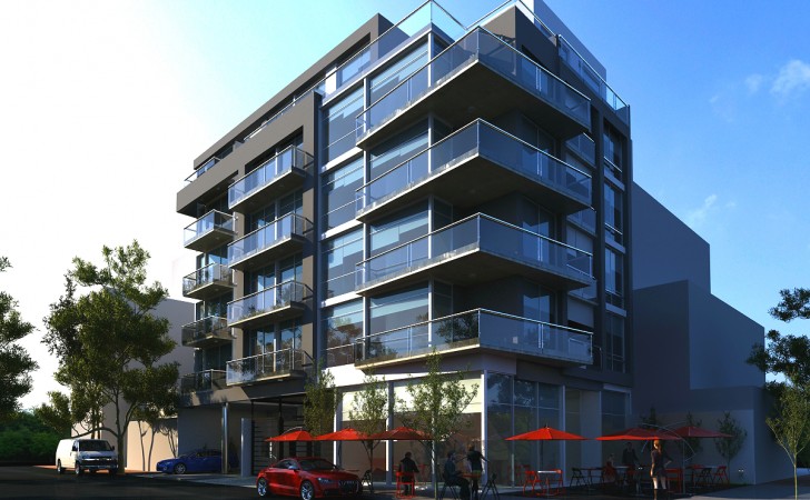 20 DE SEPTIEMBRE · Edificio Frente ·  LANÚS ·  Conjunto de viviendas con locales comerciales.  1500m2  Deptos dos y tres ambientes c/ cochera, terraza con SUM.